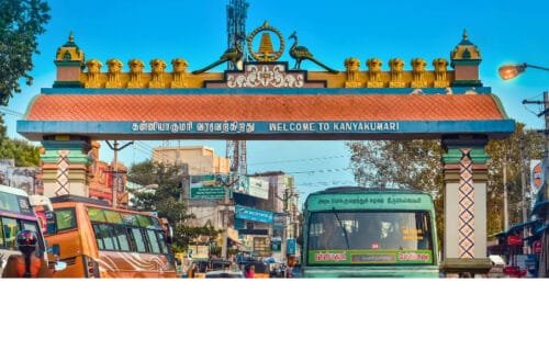 Intrance gate of Kanyakumari in Tamilnadu, India.