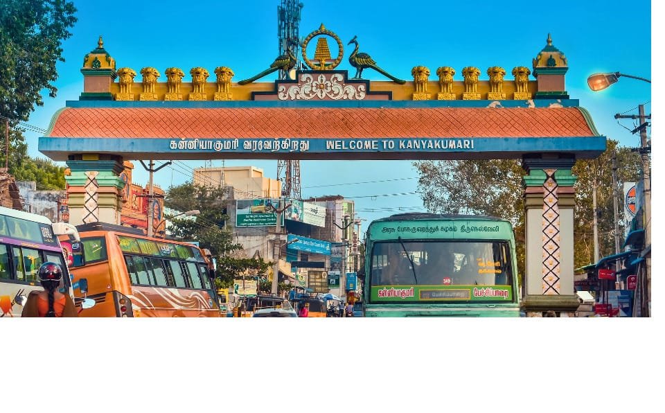 Intrance gate of Kanyakumari in Tamilnadu, India.